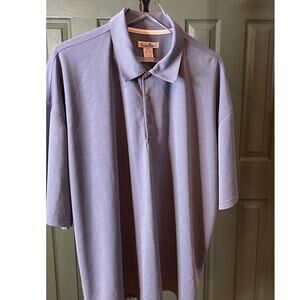 Burma Bibas Men's Short Sleeve Casual Polo Blue Modal‎ Poly Blend Size XXL